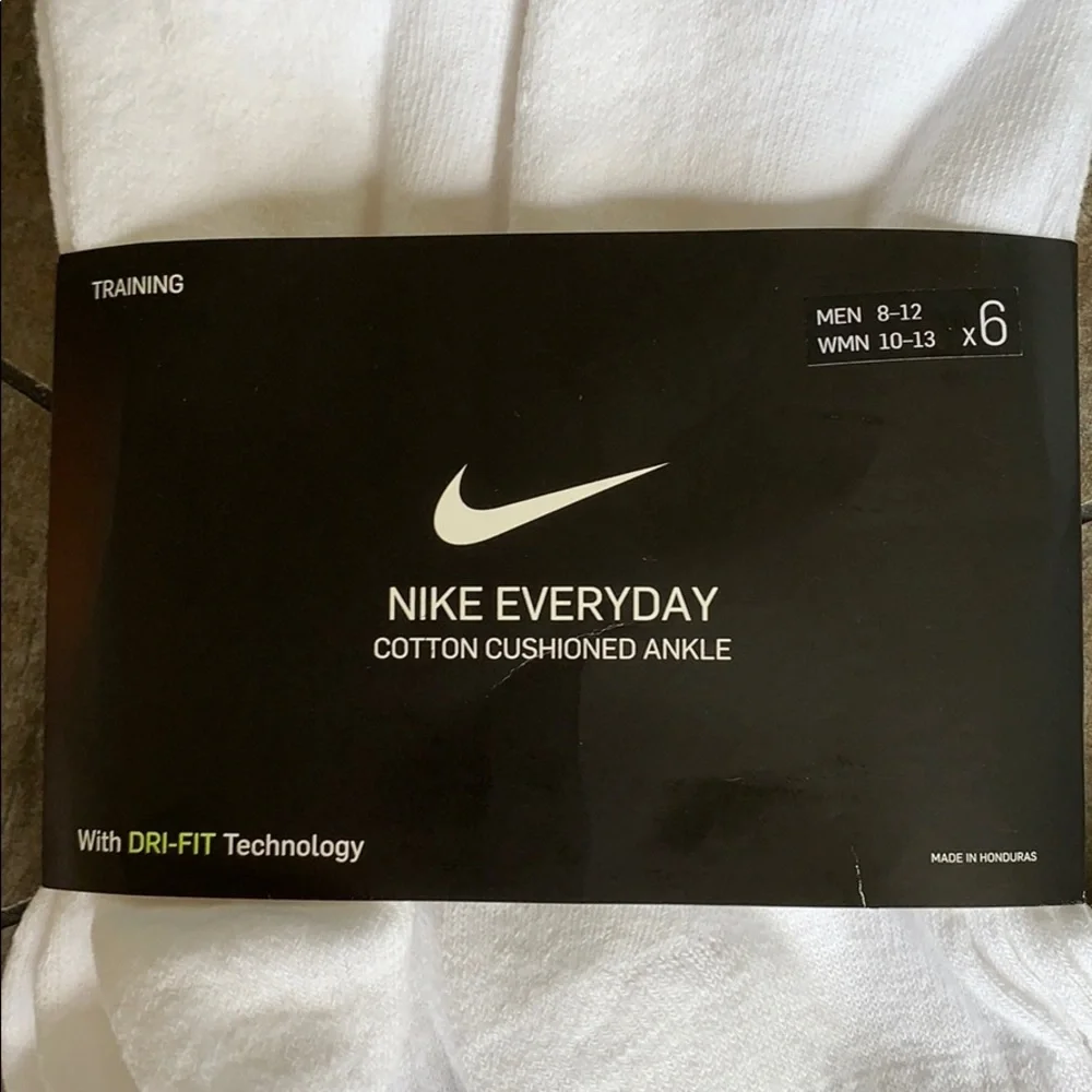 NIKE EVERYDAY COTTON CUSHIONED ANKLE 6 pairs socks